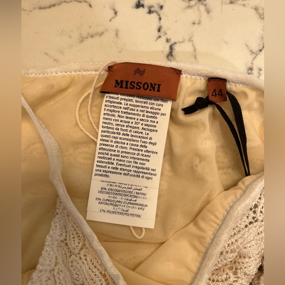 Missoni White Two Piece. Never worn.